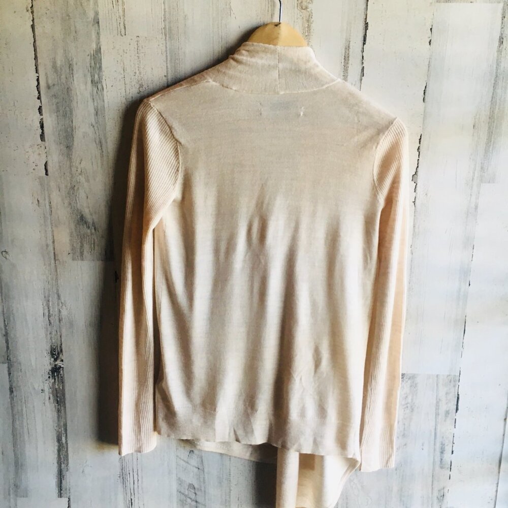 NWOT All Saints Drina Merino Wool Cardigan Asymmetrical Ribbed Sleeves S - Picture 11 of 16